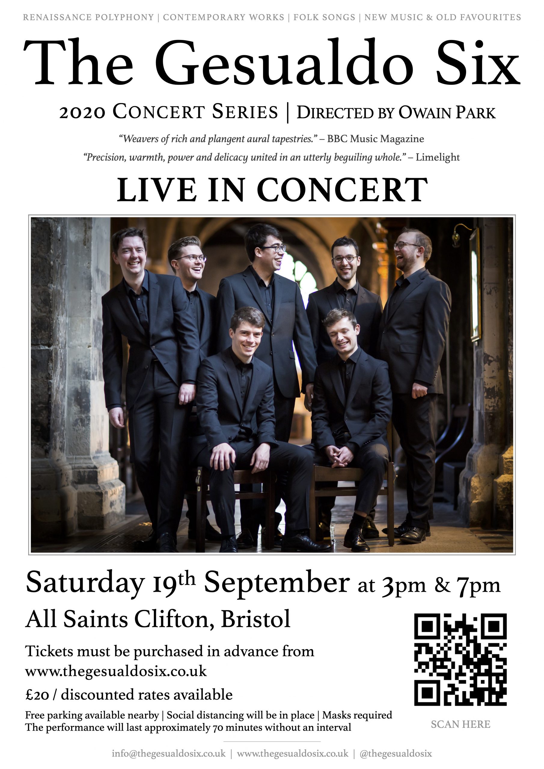 Bristol Concerts this September The Gesualdo Six