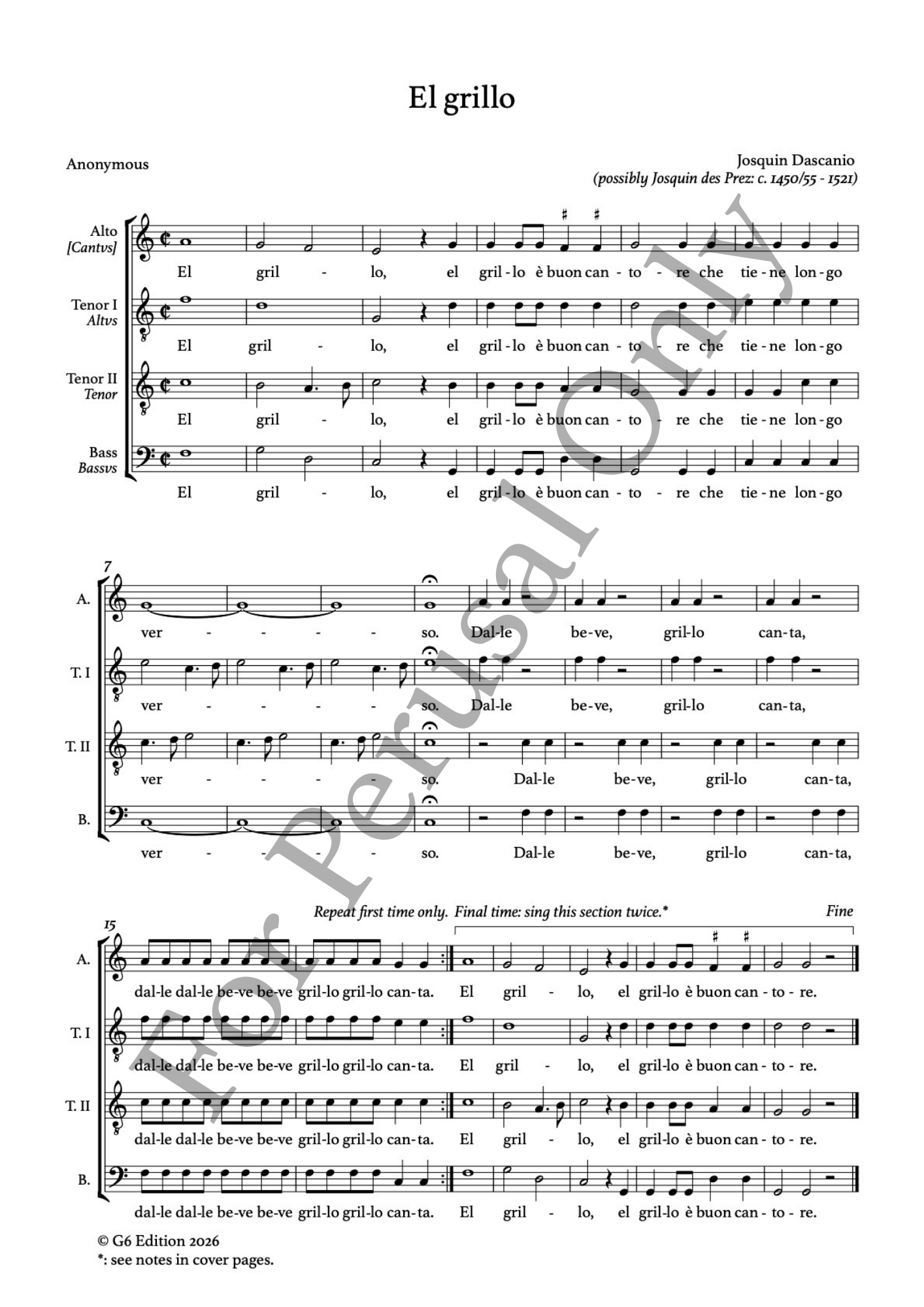 Josquin des Prez: El grillo - Image 2