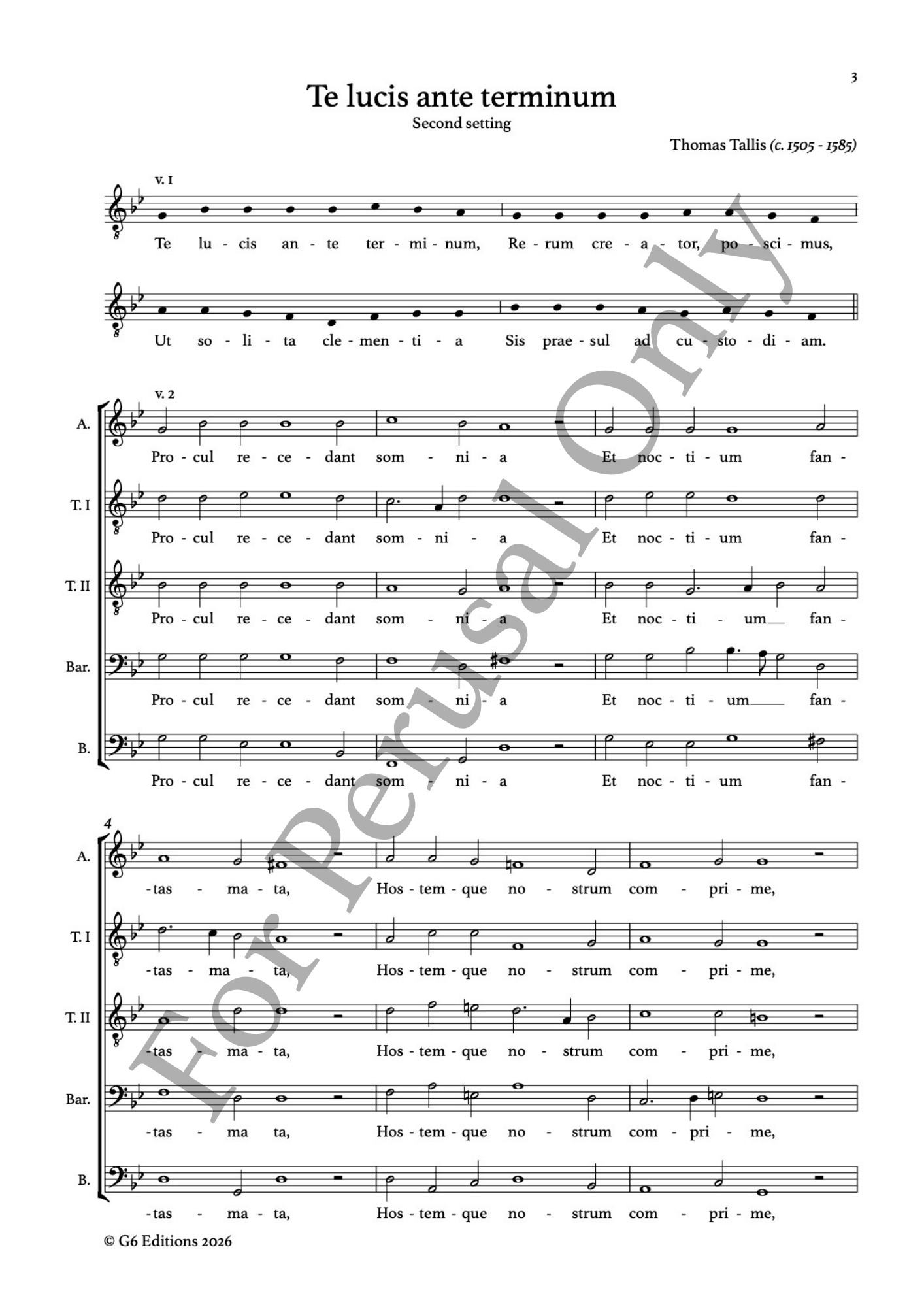 Tallis: Te lucis ante terminum (I & II) - Image 2